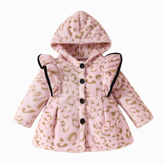 WUANDIXFA Baby Jacket Toddler Winter Coat Newborn Fleece Clothes Infant Sweater Newborn Girl Kids,Red,9-12 Months