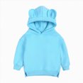 thumbnail image 1 of WUANDIXFA Baby Kids Boy Girl Casual Pocket Hoodie Sweatershirt 6 9 12 24 Months 3T 4T Long Sleeve Pullover Tops,Blue,6-9 Months, 1 of 5
