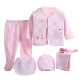 thumbnail image 1 of WUANDIXFA Baby Sleepers 0-3 Months Clothes and Accessories Set for Baby Boy and Girl Cotton Gift Set for Baby Shower for 0-3 Months,Pink, 1 of 7