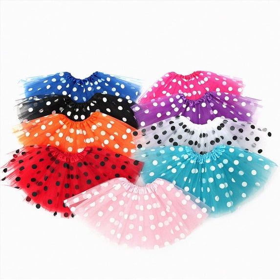 WUANDIXFA Baby Tutu Skirt Skirt Outfits Polka Dot Tulle Skirt Girls Ballet Kids Skirt Toddler Baby Girls Dress Skirt Girls Dancing,Light blue,One Size