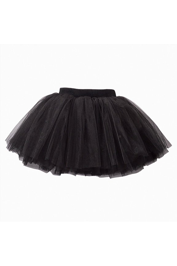 Baby Tutu Skirt Tutu for Girls Princess Ballet Dress Tulle Skirt for Girls 3 Layered,Black,4-5 Years