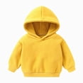 thumbnail image 1 of WUANDIXFA Baby and Toddler Girls Fleece Hoodies 12 18 24 Months 3T 4T 5T 6T Lightweight Winter Coat for Baby Girls,Yellow,4-5 Years, 1 of 3