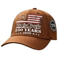 thumbnail image 1 of WUANDIXFA Baseball Cap Men 250 Anniversary USA Hat 250 Year American Anniversary Hat Embroidery Patriotic Adjustable Baseball Cap Khaki,One Size, 1 of 4
