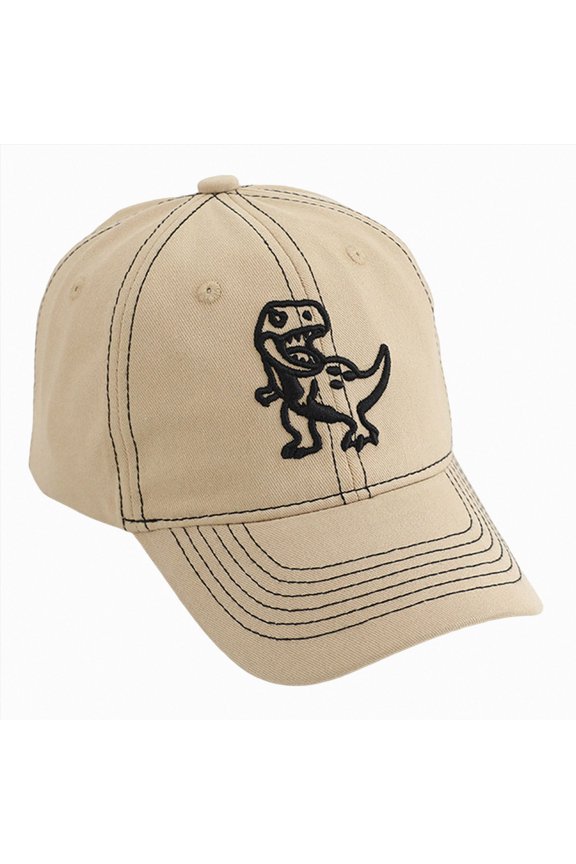 Baseball Caps for Kids Embroidered Baseball Hats for Girls Boys Vintage Baseball Cap Cartoon Hat for Boys Girls,Khaki,3-8 Years