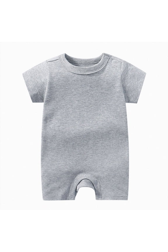 Bay Boy Clothes 3 6 9 12 18 24 Months Baby Boys and Girls Short Sleeve Romper Cotton Baby Clothes,Grey,6-9 Months