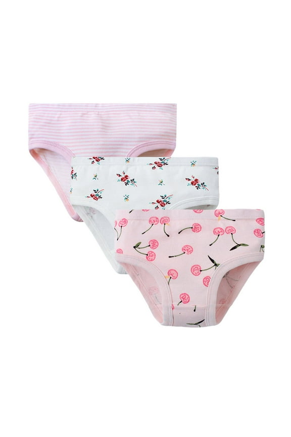 Bloomers for Baby Girls Breathable Comfort Panty Briefs Toddler Undies Multipack Girls Combed Cotton Blend Panties Pink,12-18 Months