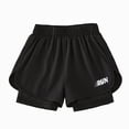 thumbnail image 1 of WUANDIXFA Boys Athletic Mesh Shorts for 5-14 Years, Basketball Soccer Running Gym Workout Sports Shorts for Kids Teens,Black,13-14 Years, 1 of 8