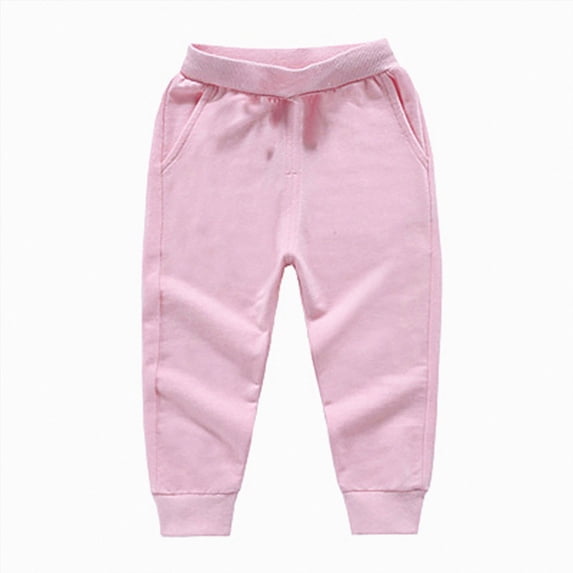 WUANDIXFA Boys Dance Pants 12 18 24 Months 3T 4T 5T 6T 7T Toddler Kids Baby Boys Girls Winter Warm Bow Loose Solid Pants Trousers,Pink,5-6 Years