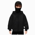 thumbnail image 1 of WUANDIXFA Boys Girls Unisex Solid Baby Sweatshirts Hoodies 4-15 Years Lightweight Full Zip-up Jackets Coat,Black,10-11 Years, 1 of 7