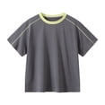 thumbnail image 1 of WUANDIXFA Boys' Rash Guard Toddler UPF 50+ Rashguard Short Sleeve Sun Protective Swim Shirt (Grey, 3-4 Years), 1 of 9