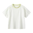 thumbnail image 1 of WUANDIXFA Boys' Rash Guard Toddler UPF 50+ Rashguard Short Sleeve Sun Protective Swim Shirt (White, 4-5 Years), 1 of 9