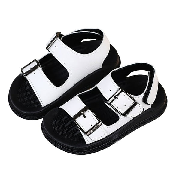 WUANDIXFA Boys Shoes Kids Hiking Sandals Boys Comfortable Walking Water Sandals with Arch Support for Beach Athletic Size US 5,White