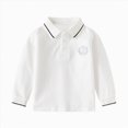 thumbnail image 1 of WUANDIXFA Boys Vacation Shirts 1T 2T 3T 4T 5T 6T Boys Shirts Golf Tennis Collared Kids School T-Shirts Lightweight Athletic Tops,White,3-4 Years, 1 of 3