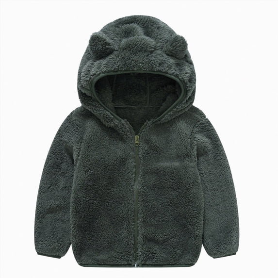 WUANDIXFA Boys Winter Coat 6 12 18 24 Months 3T 4T 5T Baby Hooded Zip-Up Winter Coats Jacket for Baby Boys Girls Kids Toddler Infants Outerwear,Dark Green,3-4 Years