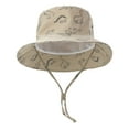 thumbnail image 1 of WUANDIXFA Bucket Hat for Toddler Boy Baby Summer Bucket Hat Sun Protection Wide Brim Beach Hat for Boys Girls Sun Hat for Toddler Boy Cowboy Hat for Boys Brown,6-12 Months, 1 of 3