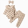 thumbnail image 1 of WUANDIXFA Coming Home Outfit Girl 3 6 9 12 Months Baby Girl Clothes Infant Girl Outfits Fall Ruffle Floral T-Shirt Top Pants Set Winter Spring Clothes,Khaki,3-6 Months, 1 of 6
