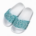 thumbnail image 1 of WUANDIXFA Cute Beach Slippers for Girls Kids Sandals Girls Cloud Slides Pillow Slippers Little Kids Bathroom Slippers Non-Slip Shower Shoes Beach Shoes Pool Summer Slides Blue,Size US 1.5, 1 of 4