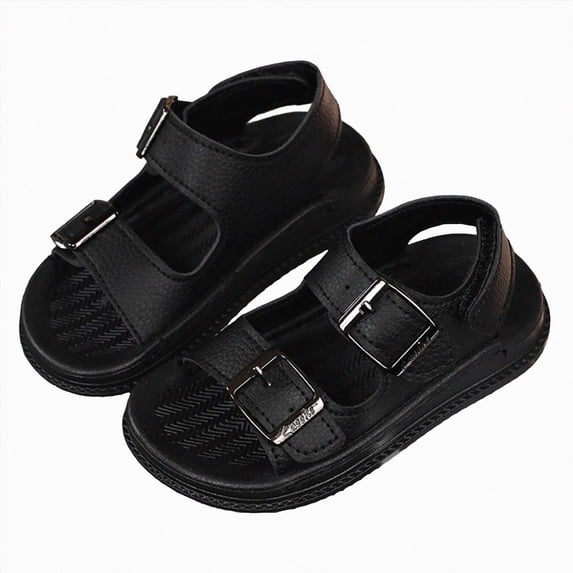 WUANDIXFA Cute Sandals Open Toe Non-Slip Summer Casual Toddler Little Big Boys, Boys Sandals Toddler Summer Sandals Boys Water Shoes,Black,Size US 6