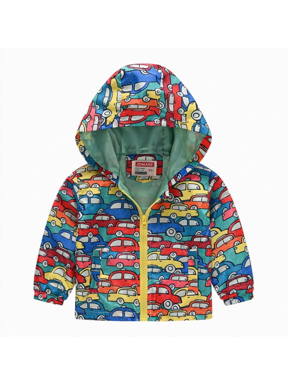 Dinosaur Hooded Jackets 12 18 24 Months 3T 4T 5T Toddler Baby Boys Girls Windproof Coats Lightweight Zip Up Outerwear,Red,18-24 Months