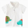 thumbnail image 1 of WUANDIXFA Dress Shirt for Toddler Boys Girls Short Sleeve Polos Solid Color Breathable Cotton School Shirts for Toddler Kids Teen,White,1-2 Years, 1 of 5