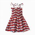thumbnail image 1 of WUANDIXFA Fourth of July American Flag Dress for Girls for 18 24 Months 3T 4T 5T 6T, Cute Star Striped Summer Sundress, USA 250th Anniversary Toddler Girl Outfit Red,18-24 Months, 1 of 5