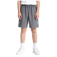 thumbnail image 1 of WUANDIXFA Girls Bermuda Shorts Knee Length Straight Leg Short Loose Casual Cute Solid Drawstring Elastic Waist Jorts Summer Trendy (Dark Gray, 4-5 Years), 1 of 5