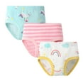 thumbnail image 1 of WUANDIXFA Girls Fashion Underwear Little Girls' Soft Cotton Underwear Kids Cool Breathable Comfort Panty Briefs Toddler Undies(Pack of 3) Yellow,7-8 Years, 1 of 3