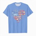 thumbnail image 1 of WUANDIXFA Girls Flag Shirt Summer Cute Graphic Tees Short Sleeve Girls 250th Anniversary T Shirt for Girls USA Clothes for Girls,Light Blue,11-12 Years, 1 of 4