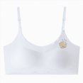 thumbnail image 1 of WUANDIXFA Girls Sports Bras Cute Soft Kids Girls Underwear Bra Vest Children Adjustable Shoulder Strap Underclothes Clothes Tween Bras,White,10-12 Years, 1 of 4