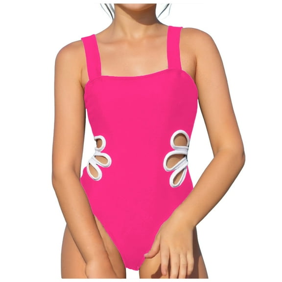 WUANDIXFA Girls Swimsuit One Piece Swimsuits Solid Ruched Bathing Suit for Girls Full Coverage Modest Padded Swimwear Red,12Y