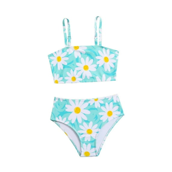 WUANDIXFA Girls Swimsuit Swimwear Cover Up Baby Toddler Girl Swimsuit Baby Ruffle Swimwear Summer Beach Bathing Suit Sky Blue,6-12 Months