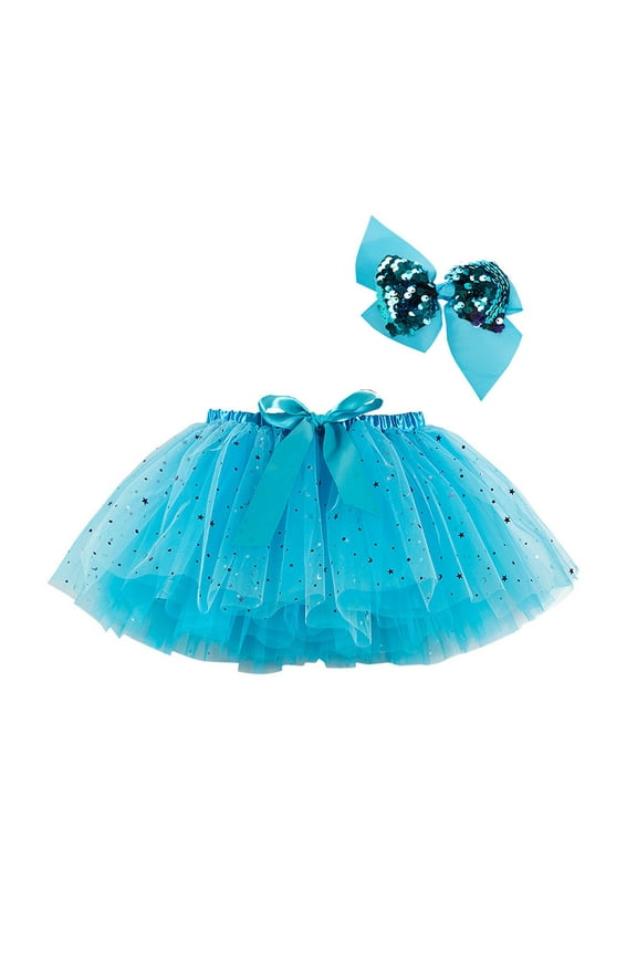 Girls Tutu Skirt Tutu for Toddler Girls Baby Tulle Skirt Kids Little Girls Ballet Dress Birthday Tutu Outfits Clothes Blue,5-8 Years