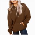 thumbnail image 1 of WUANDIXFA Hoodie Kids Fashion Hoodie Girls Sports Shirt Casual Girls Hoodie Pullover Hooded Sports Shirt Hoodie Suitable for Girls,Brown,4-5 Years, 1 of 5