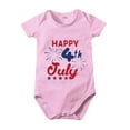 thumbnail image 1 of WUANDIXFA Independence Day Baby Girl Outfit Baby Girl Floral Clothes Ruffle Flying Sleeve Ribbed Tops+Suspender Shorts Summer Outfits Jumpsuit Baby Girl Pink,Pink, 1 of 4