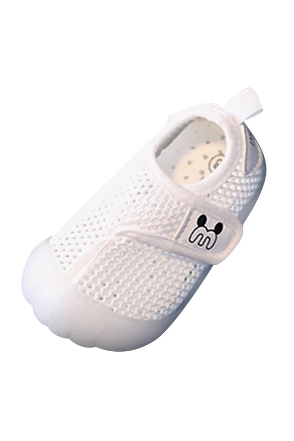 Boy Shoes Unsex Baby Shoes Boys Girls Sneakers Non Slip Soft Rubber Sole Toddler Crib First Walker Lightweight Shoes White,5