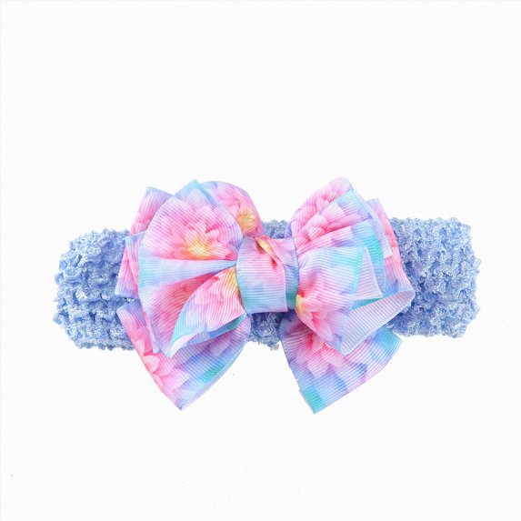WUANDIXFA Infant Headbands Baby Bows Headbands Nylon Hairbands Baby Girl Bows Hair Accessories for Newborn Infant Toddler,White,One Size