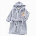 thumbnail image 1 of WUANDIXFA Infant Robe 1-9 Years Toddler Baby Boys Girls Cartoon Bathrobe Plush Robe Winter Night Robe,Grey,5-6 Years, 1 of 5