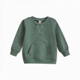 thumbnail image 1 of WUANDIXFA Infant Sweatshirt 6 12 18 24 Months 3T 4T Toddler Girls' Sweatshirt Girl Crew Neck Sweatshirt Long Sleeve Pullover Shirt,Green,12-18 Months, 1 of 6