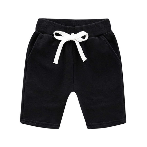 WUANDIXFA Jean Shorts for Teen Girls' School Uniform Shorts Pull-on Fit Stretchy Material Functional Pockets Black,6-7 Years