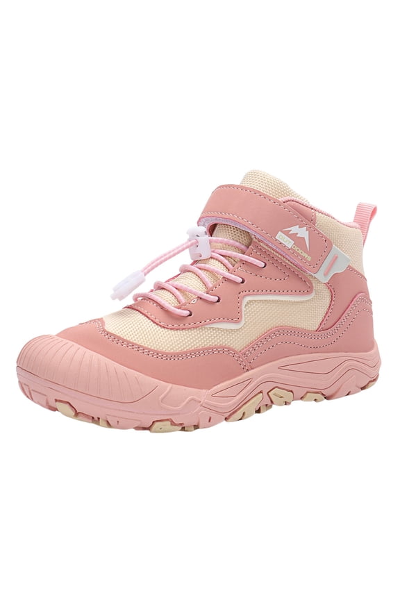 Kids Boy Girl Anti Slip Hiking Boots for Winter Sport Trekking Snow (Pink, 31)