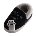 thumbnail image 1 of WUANDIXFA Kids Boy Girl Lovely Cat Warm Winter Indoor Slippers (Black, 8.5), 1 of 4