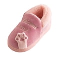 thumbnail image 1 of WUANDIXFA Kids Boy Girl Lovely Cat Warm Winter Indoor Slippers (Watermelon Red, 7), 1 of 4