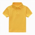 thumbnail image 1 of WUANDIXFA Kids Cotton Tshirt Toddler Boys T-Shirts Short Sleeve Cotton Boy Undershirts Crew Neck Baby Tees Solid Summer Kids Clothes,Yellow,3-4 Years, 1 of 4