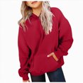 thumbnail image 1 of WUANDIXFA Kids Hoodies Pullover Fashion Hoodie Hoodies for Teen Girls Trendy Preppy Tween Girls Hooded Sweatshirt Long Sleeve Shirts Youth Cute Clothes with Pocket,Red,7-8 Years, 1 of 8