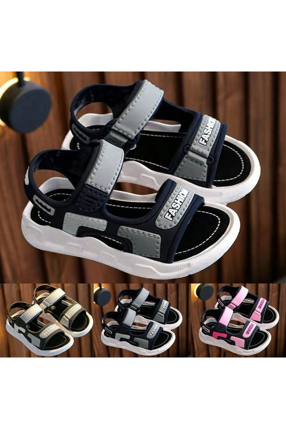 Kids Sandals Boys Toddler Boy Sandal Toddler Boy's Summer Shoes for Toddler Girls Grey,9.5