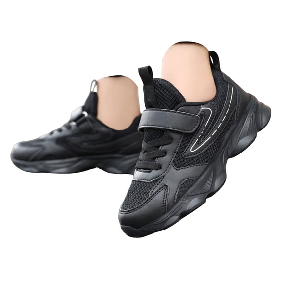 WUANDIXFA Kids Shoes Boys Girls Shoes Kids Tennis Sneakers Athletic Running Walking School Gym Lightweight Footwear for Little/Big Kid Size US 2.5,Black
