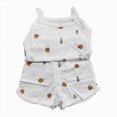 thumbnail image 1 of WUANDIXFA Kids Summer Clothes 1-12 Years Girls Casual Pajama Set Summer Outfit 2 Piece Homewear Lightweight Clothing Set,White,8-9 Years, 1 of 5