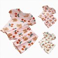 thumbnail image 1 of WUANDIXFA Little Girls Pajamas 6 12 18 24 Months 3T 4T 5T 6T Short Sleeve Cotton Toddler Pjs Sleepwear Pajama Summer Clothes Sets,White,4-5 Years, 1 of 6