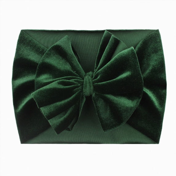 WUANDIXFA New Born Bows Baby Girls Headbands Turban Hair Bows Hair Band Hair Accessories for Kids Toddlers Infants Newborn,Green,One Size