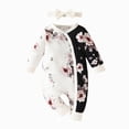 thumbnail image 1 of WUANDIXFA Newborn Baby Girl Cute One Piece Bubble Romper 6 9 12 18 24 Months Fall Outfit with Headband,White,6-9 Months, 1 of 8